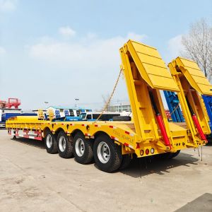 4 Axle 100 Ton Low Bed Truck Trailer